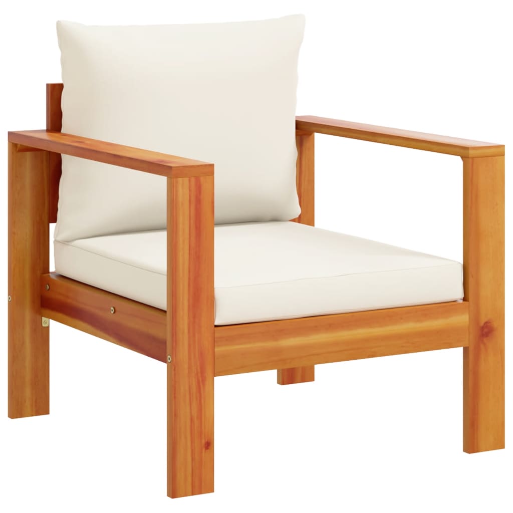 loungesæt til haven 3 dele med hynder massivt akacietræ