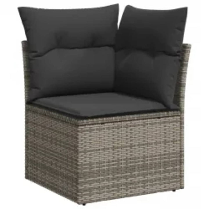 sofasæt til haven 8 dele med hynder polyrattan grå
