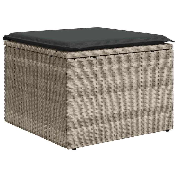 sofasæt til haven 8 dele med hynder polyrattan lysegrå
