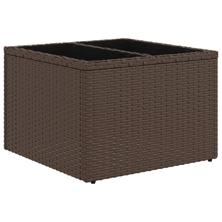 sofasæt til haven 9 dele med hynder polyrattan brun