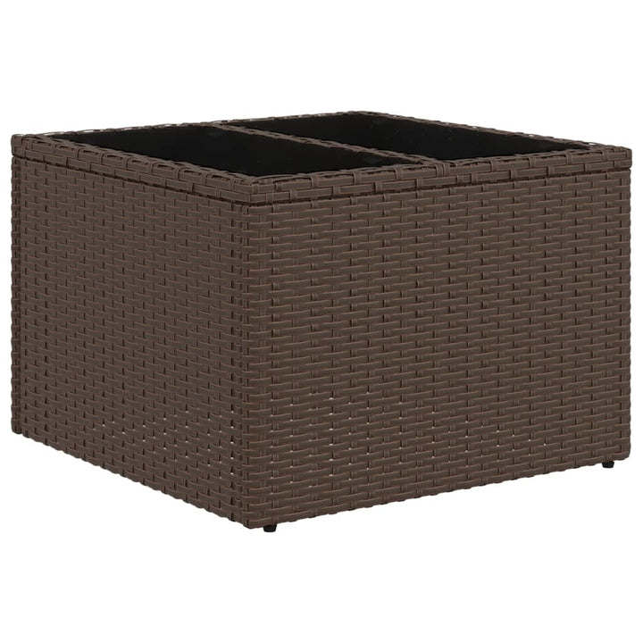 sofasæt til haven 7 dele med hynder polyrattan brun