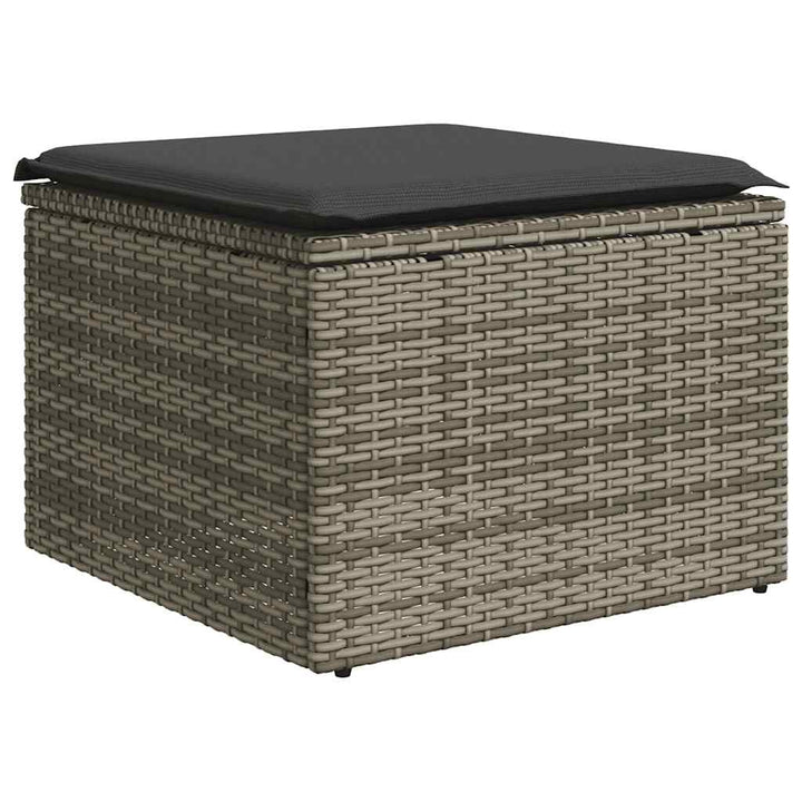 sofasæt til haven 7 dele med hynder polyrattan lysegrå