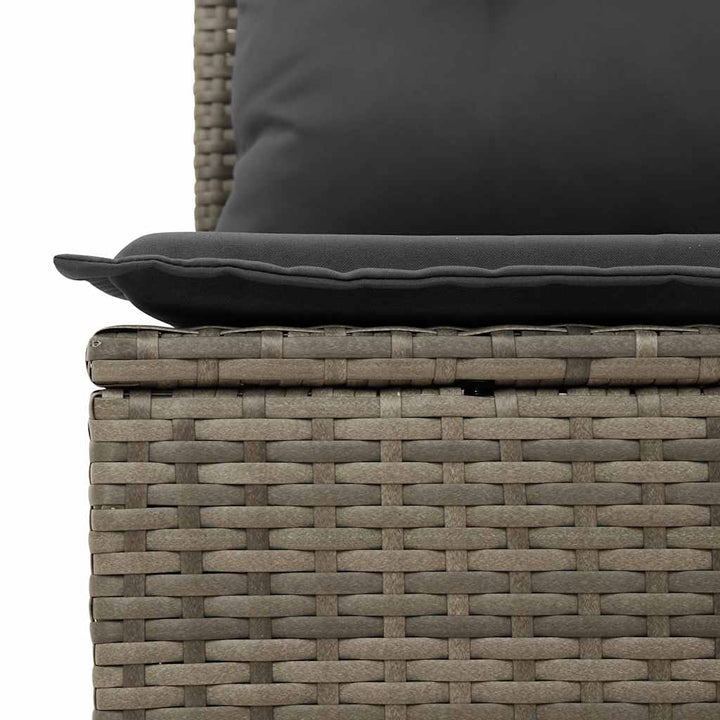 sofasæt til haven 8 dele med hynder polyrattan lysegrå