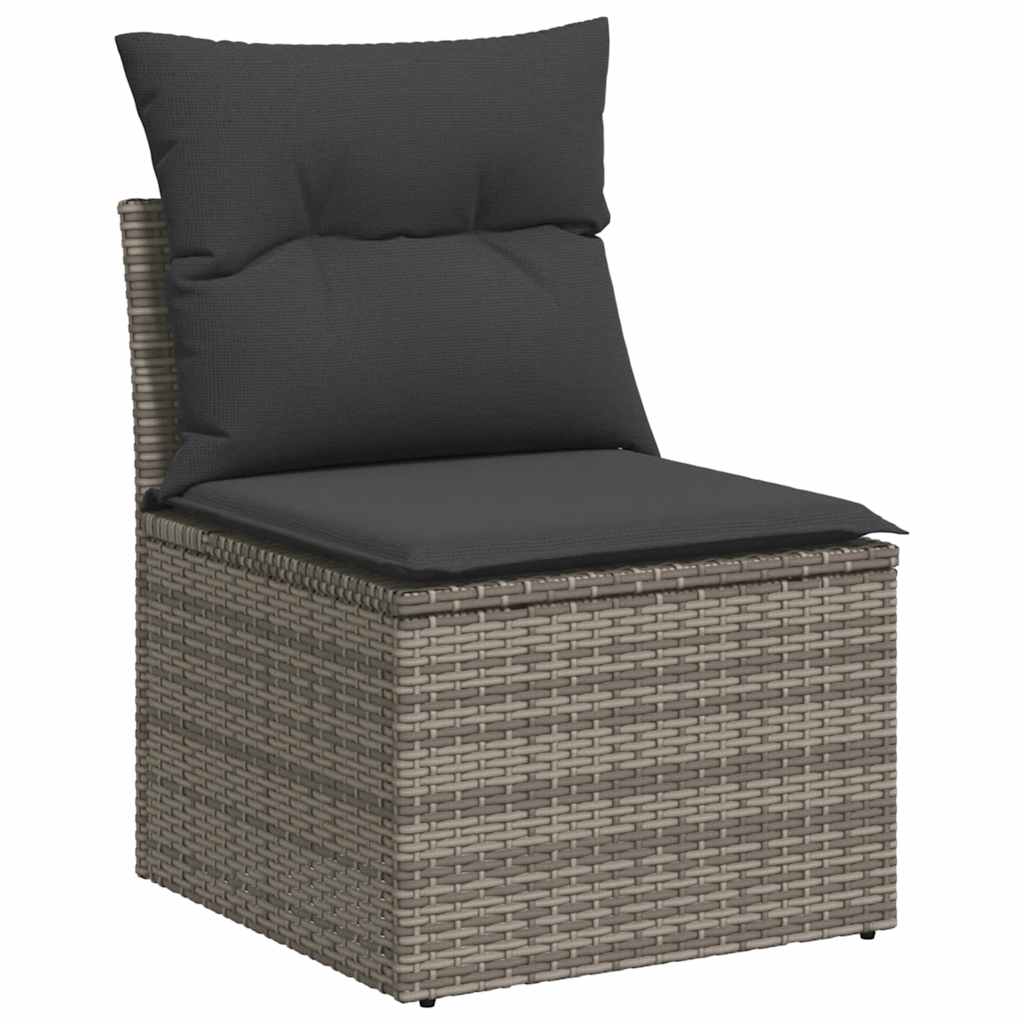 sofasæt til haven 8 dele med hynder polyrattan lysegrå