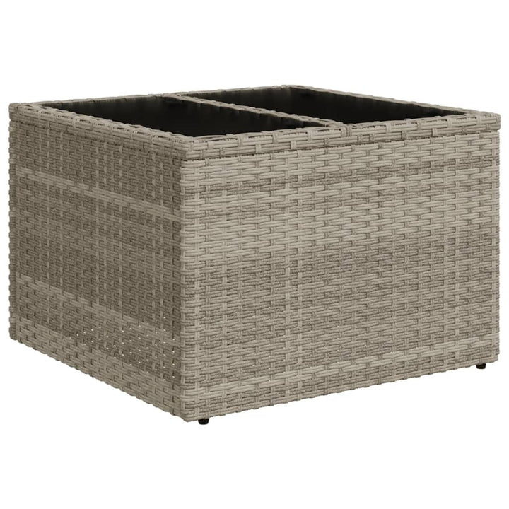 havesofasæt med 9 dele og hynder grå polyrattan