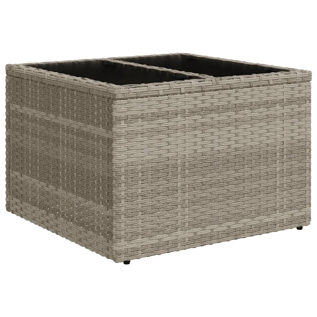havesofasæt med 9 dele og hynder grå polyrattan