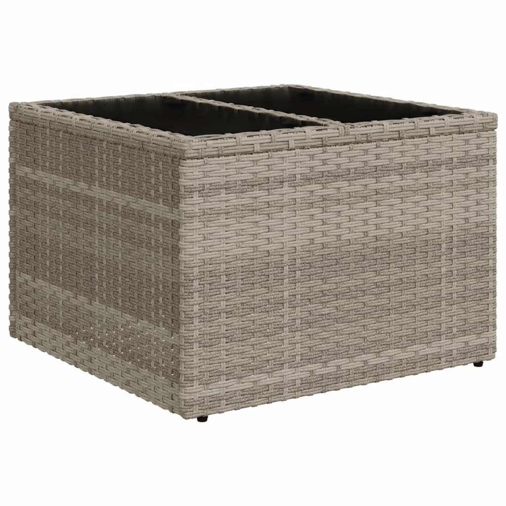 havesofasæt med 10 dele og hynder grå polyrattan