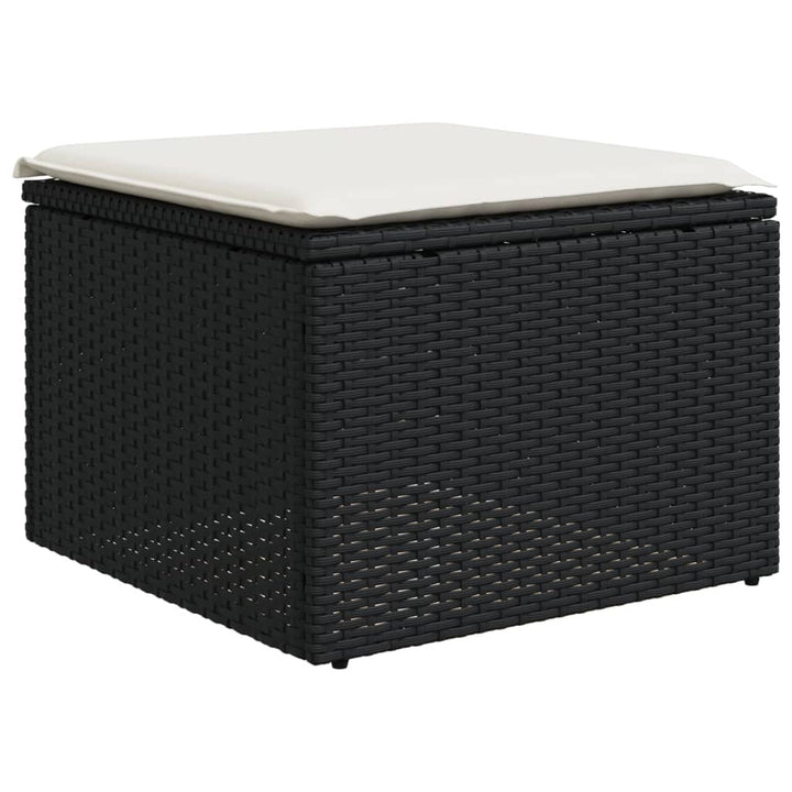 sofasæt til haven 10 dele med hynder polyrattan sort