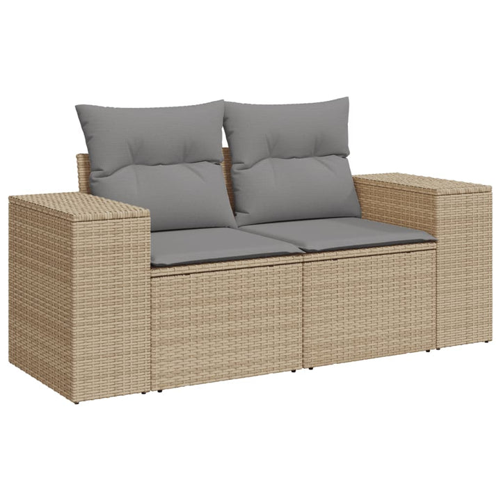 sofasæt til haven 3 dele med hynder polyrattan beige