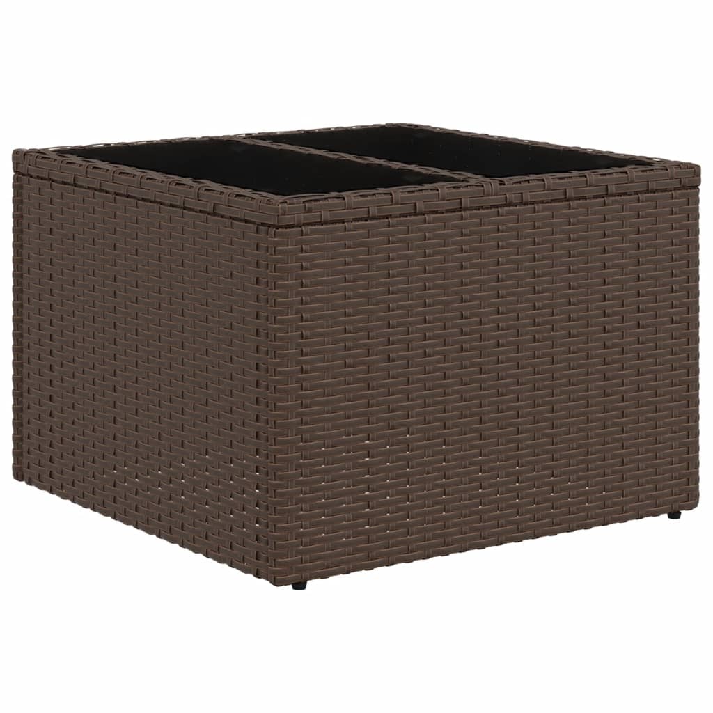 sofasæt til haven 4 dele med hynder polyrattan brun