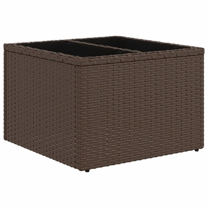 sofasæt til haven 4 dele med hynder polyrattan brun