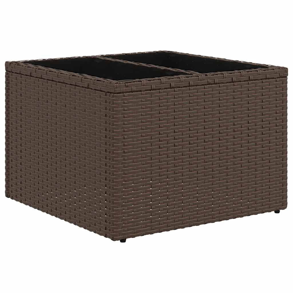 8-delt havesofasæt med hynder brun polyrattan