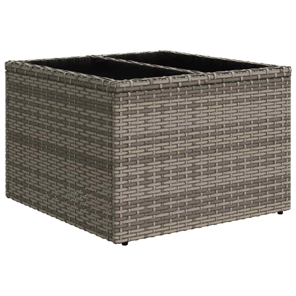 havesofasæt med 9 dele og hynder grå polyrattan