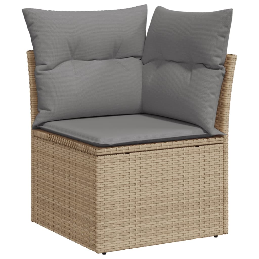 sofasæt til haven 5 dele med hynder polyrattan beige