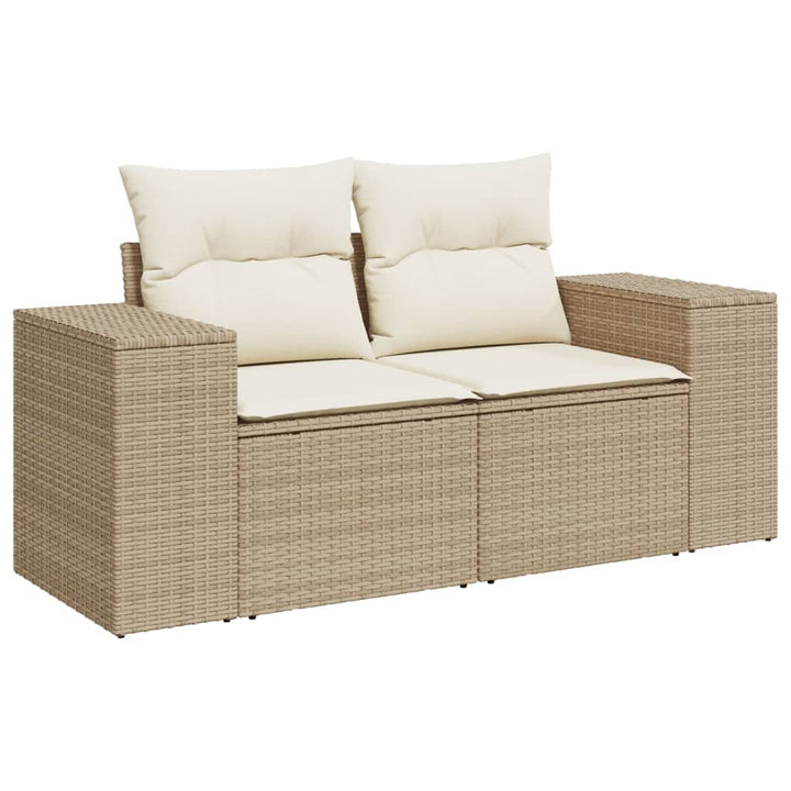 sofasæt til haven 11 dele med hynder polyrattan beige