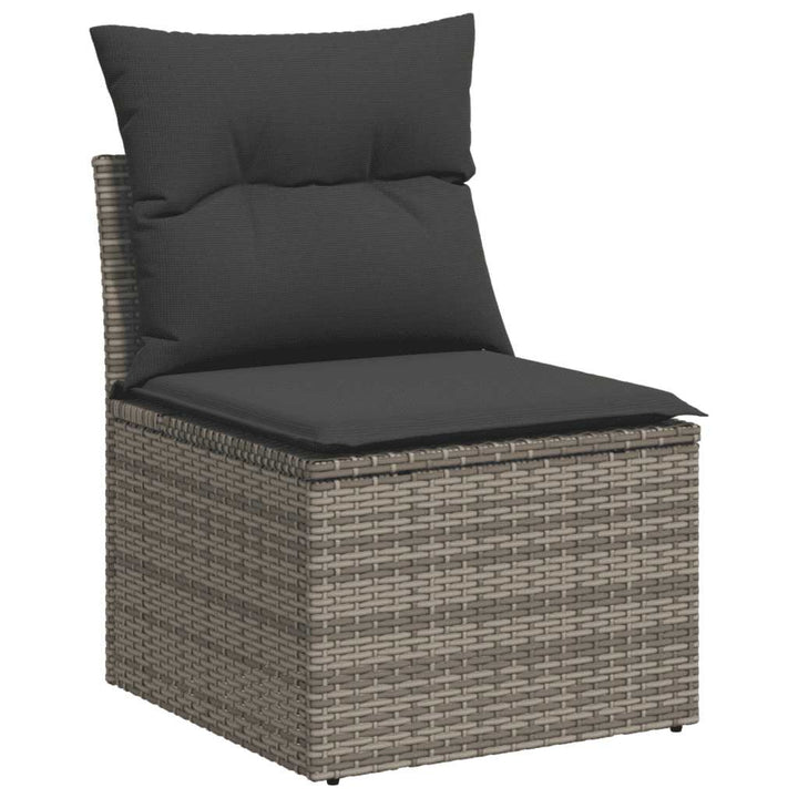 sofasæt til haven 8 dele med hynder polyrattan grå