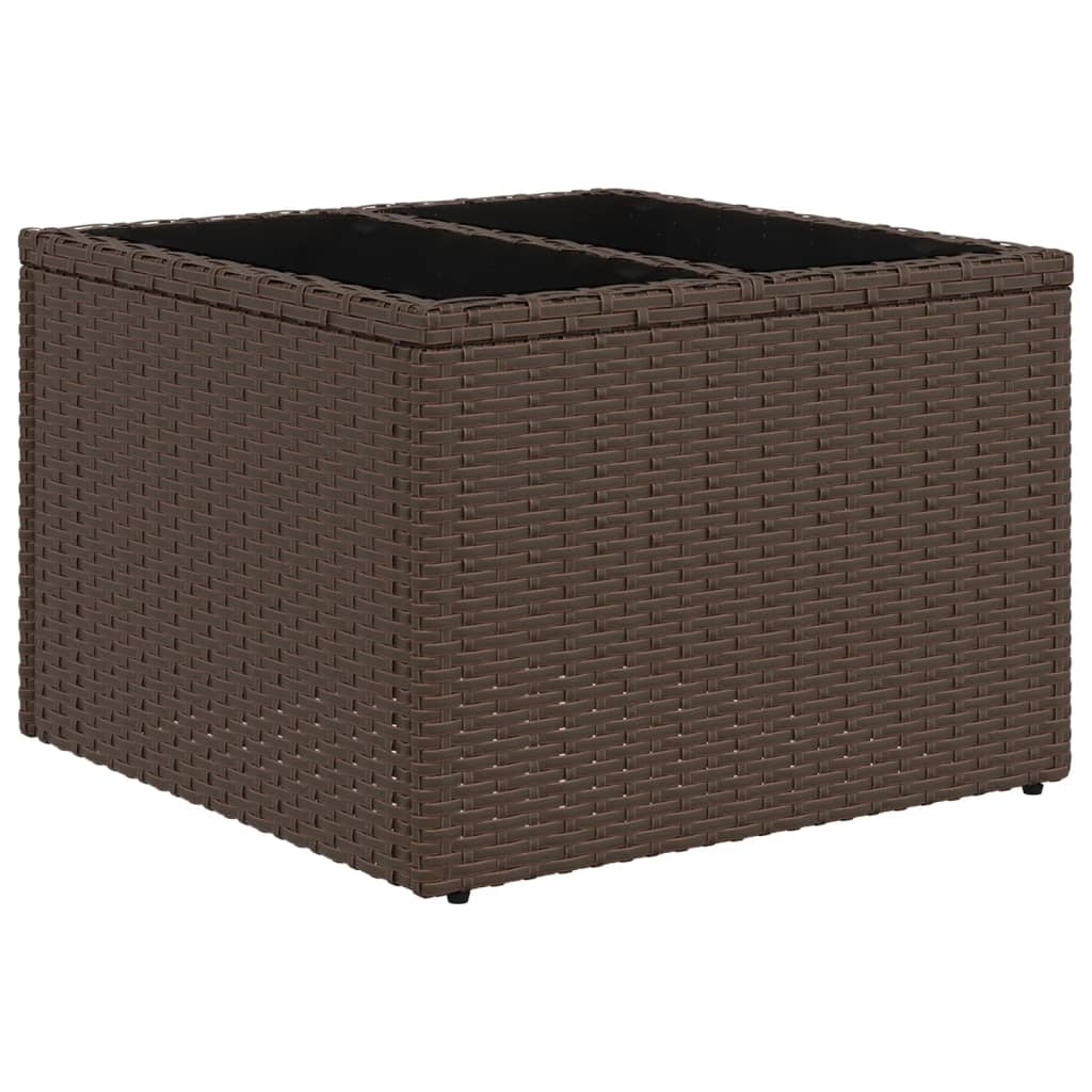 sofasæt til haven 10 dele med hynder polyrattan brun