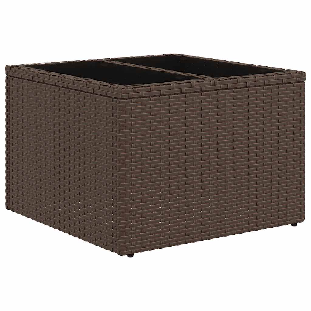 sofasæt til haven 10 dele med hynder polyrattan brun