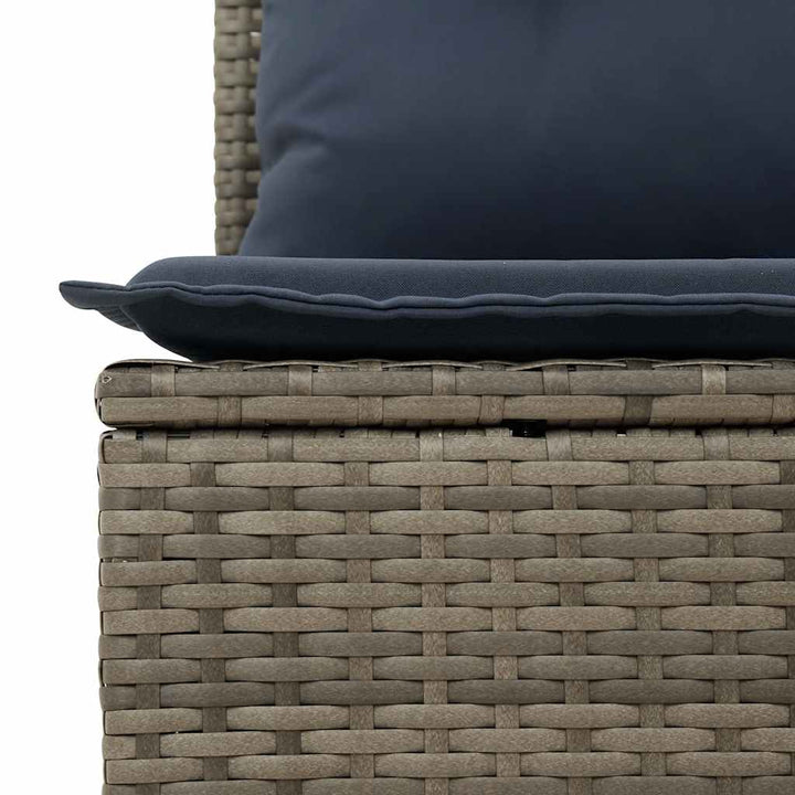 sofasæt til haven 10 dele med hynder polyrattan grå