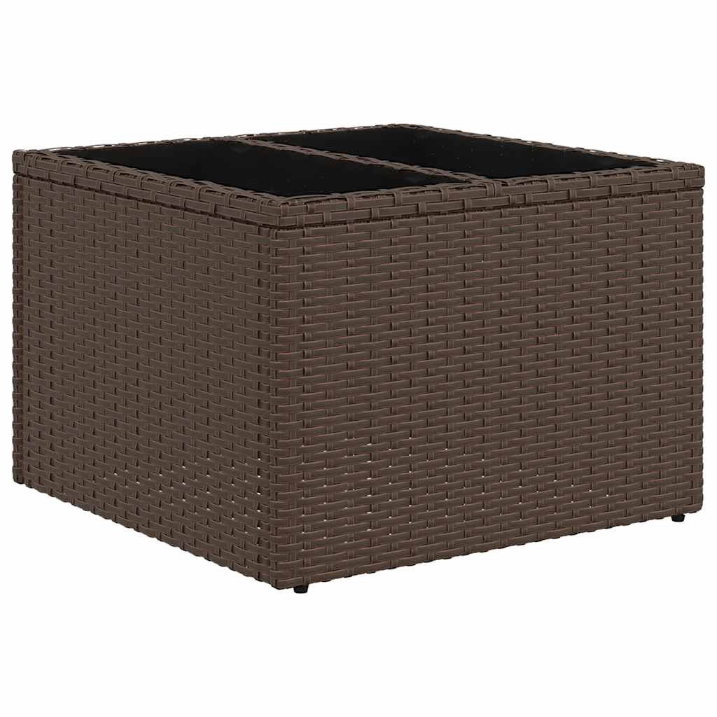 sofasæt til haven 10 dele med hynder polyrattan brun