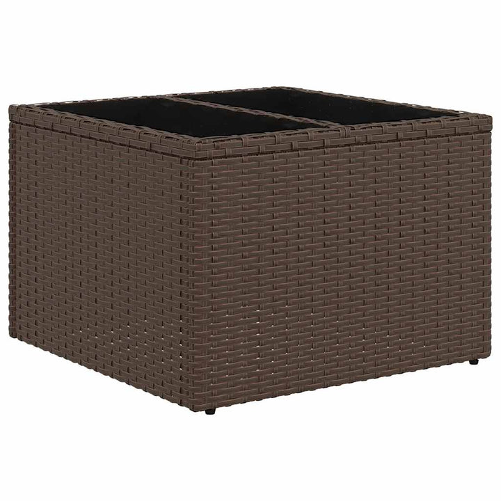 sofasæt til haven 10 dele med hynder polyrattan brun