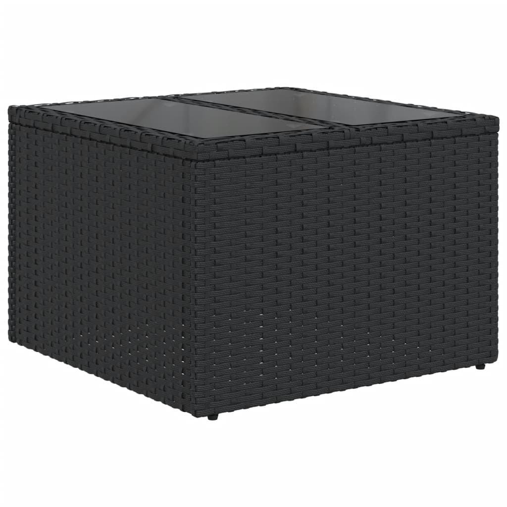 sofasæt til haven 10 dele med hynder polyrattan sort