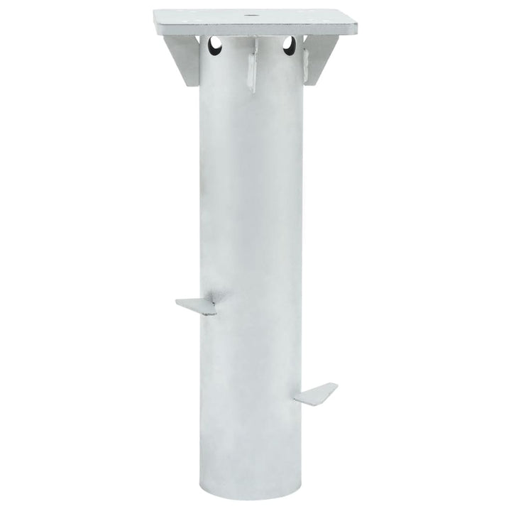 nedgravet parasolbase 16x16x39,5 cm stål sølvfarvet