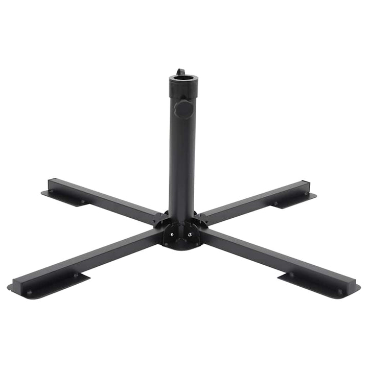 foldbar parasolholder til Ø38/48 mm stang stål blank sort