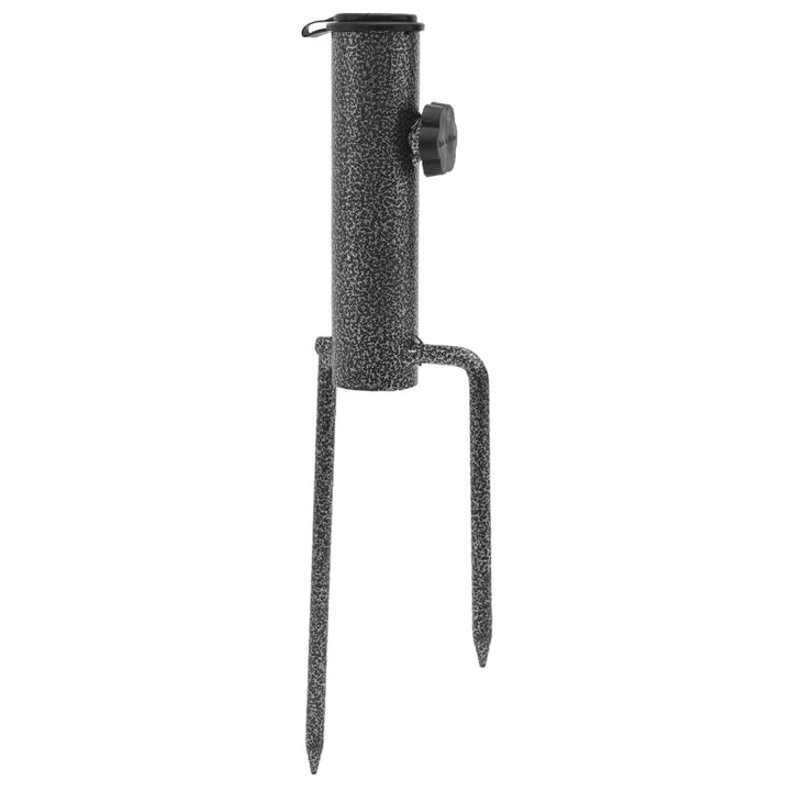 parasolholdere 2 stk. med jordspyd 9x35 cm galvaniseret stål