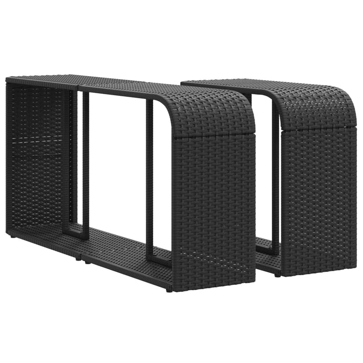 sofasæt til haven 10 dele med hynder polyrattan sort
