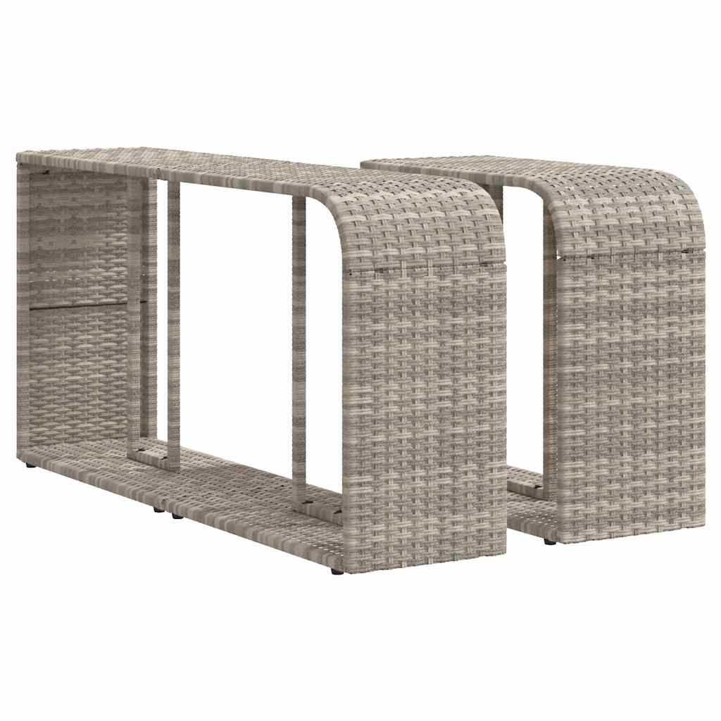 havesofasæt med 10 dele og hynder grå polyrattan