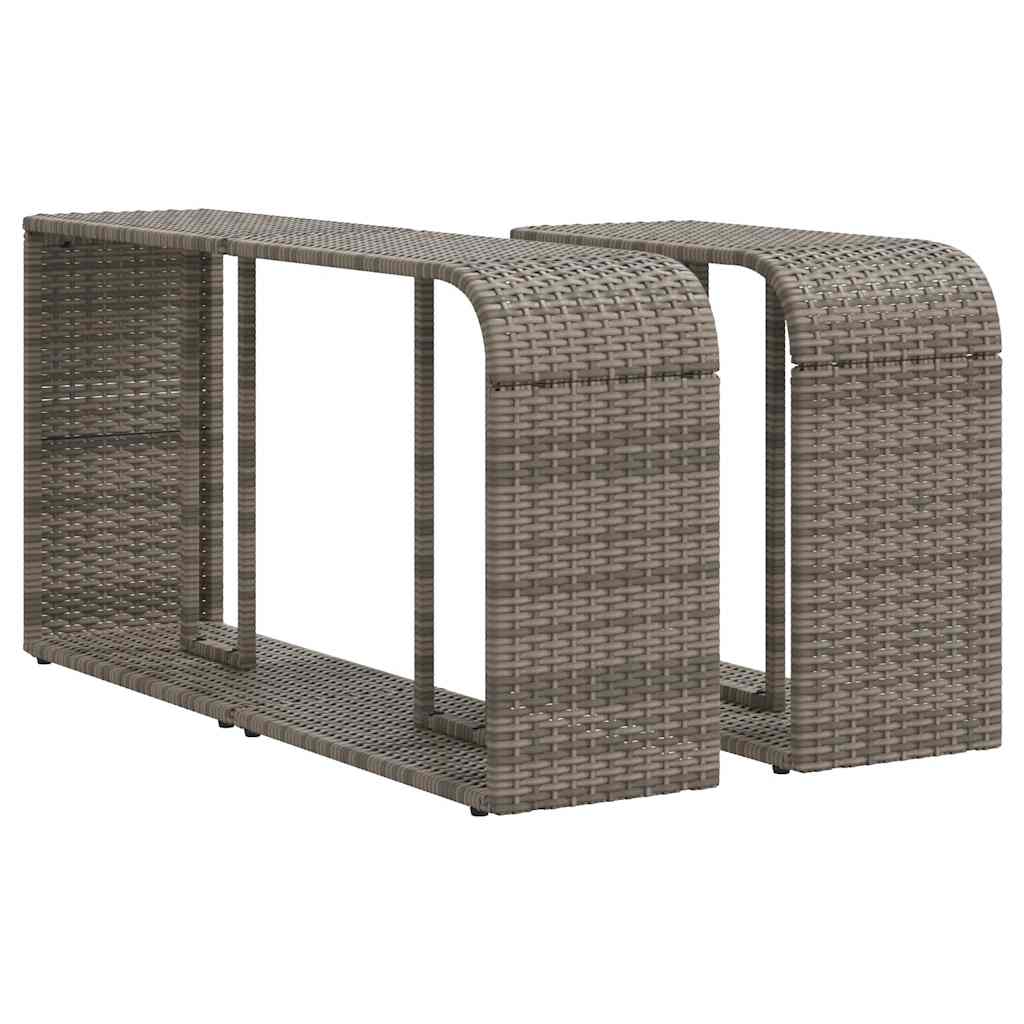 sofasæt til haven 10 dele med hynder polyrattan lysegrå
