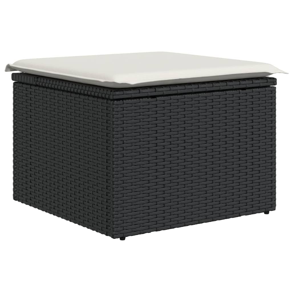 sofasæt til haven 10 dele med hynder polyrattan brun