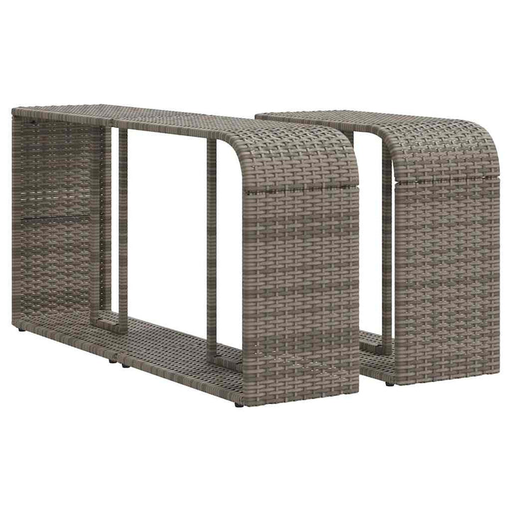 loungesæt til haven 11 dele med hynder polyrattan grå