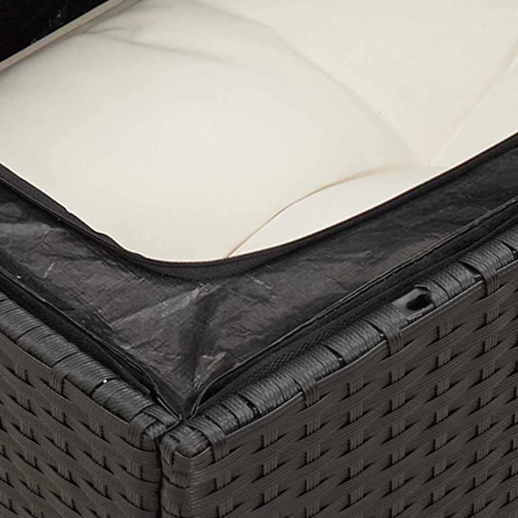 sofasæt til haven 8 dele med hynder polyrattan sort
