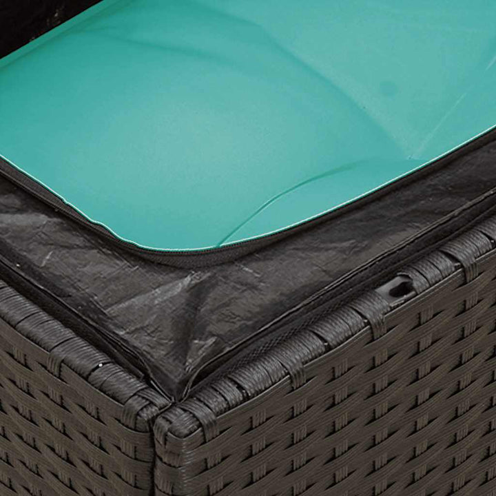 sofasæt til haven 9 dele med hynder polyrattan sort