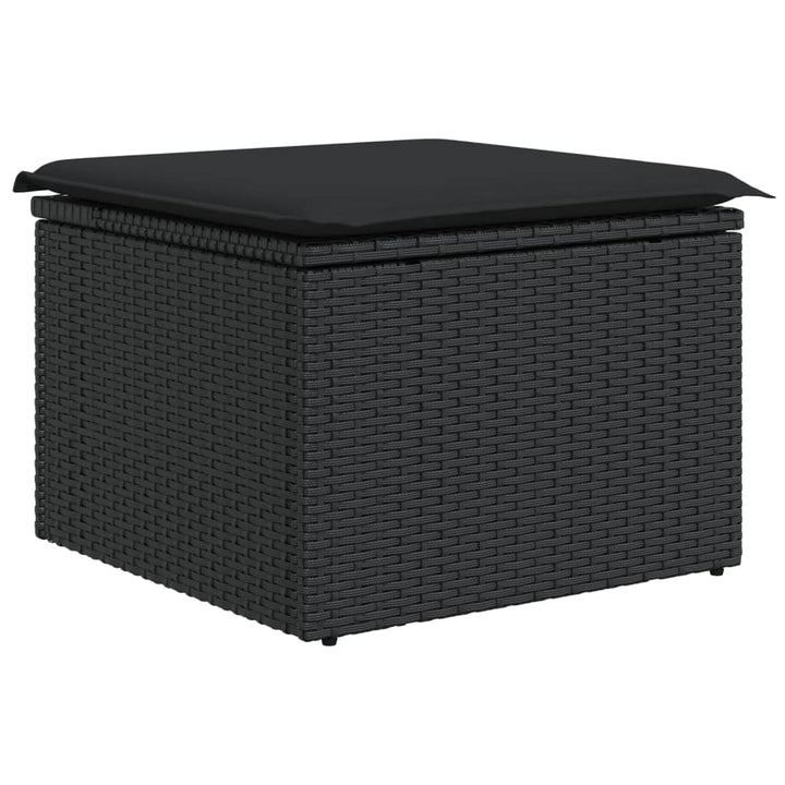 sofasæt til haven 8 dele med hynder polyrattan sort