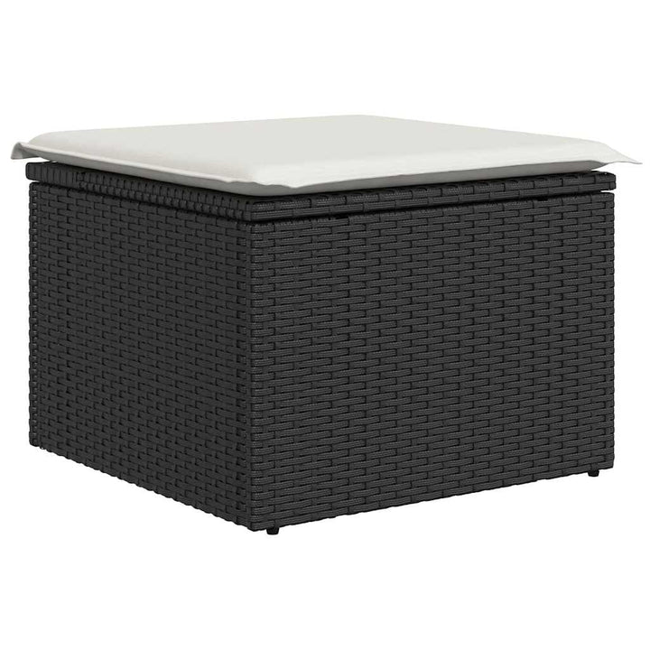 sofasæt til haven 9 dele med hynder polyrattan sort