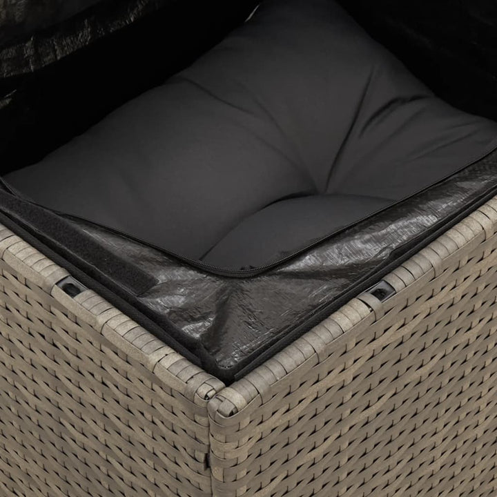 sofasæt til haven 9 dele med hynder polyrattan grå