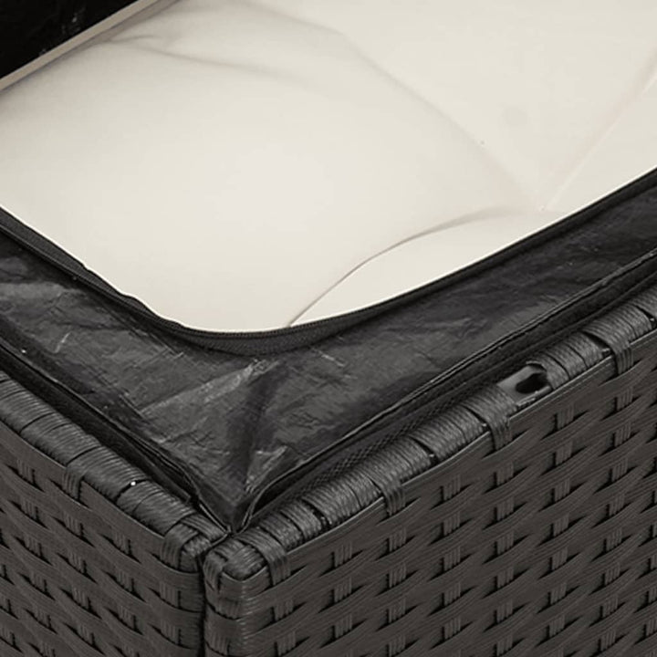 sofasæt til haven 10 dele med hynder polyrattan sort
