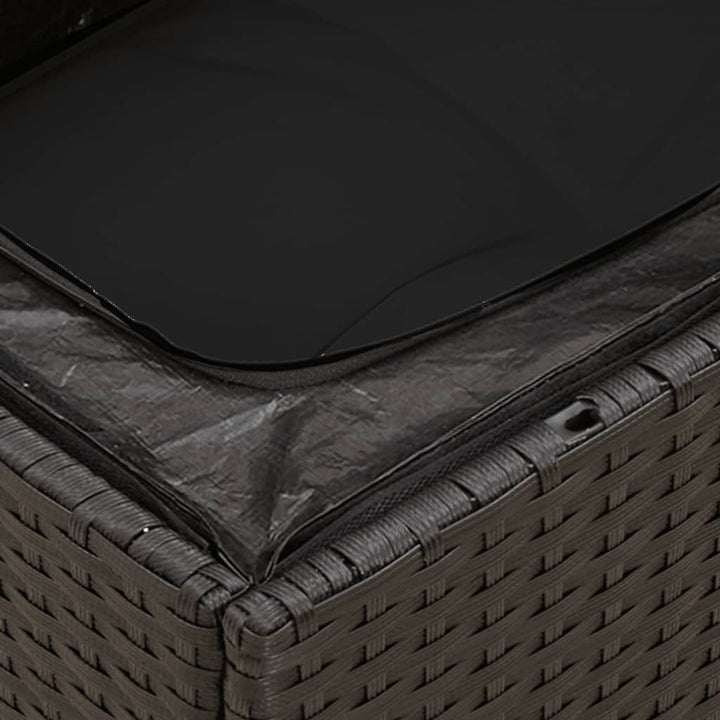 sofasæt til haven 10 dele med hynder polyrattan sort