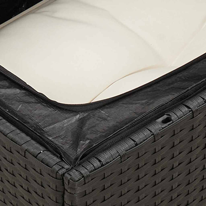sofasæt til haven 10 dele med hynder polyrattan sort