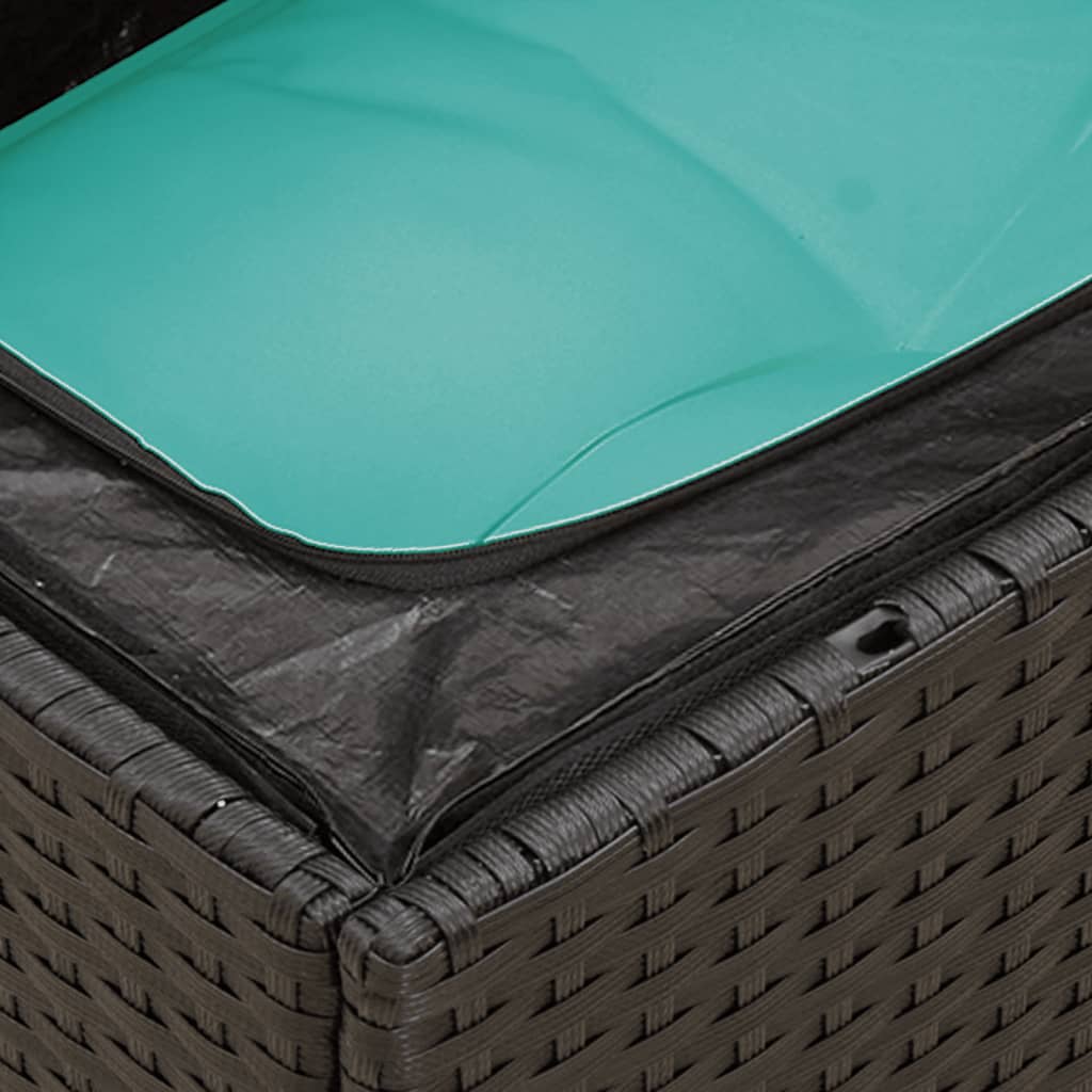 sofasæt til haven 10 dele med hynder polyrattan sort