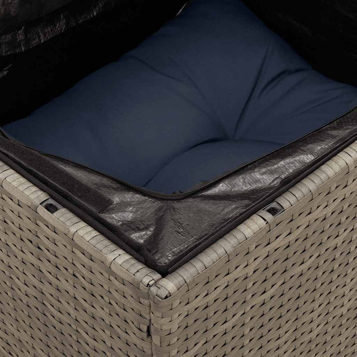 loungesæt til haven 11 dele med hynder polyrattan grå