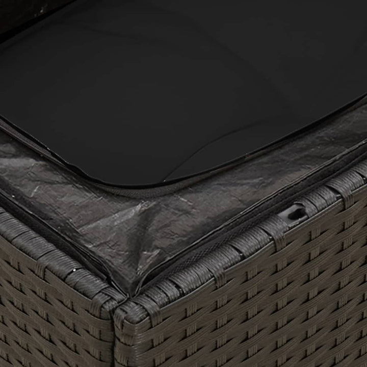 sofasæt til haven 11 dele med hynder polyrattan sort