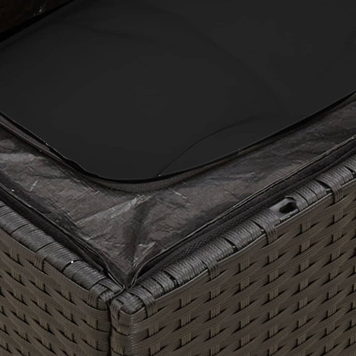 sofasæt til haven 11 dele med hynder polyrattan sort