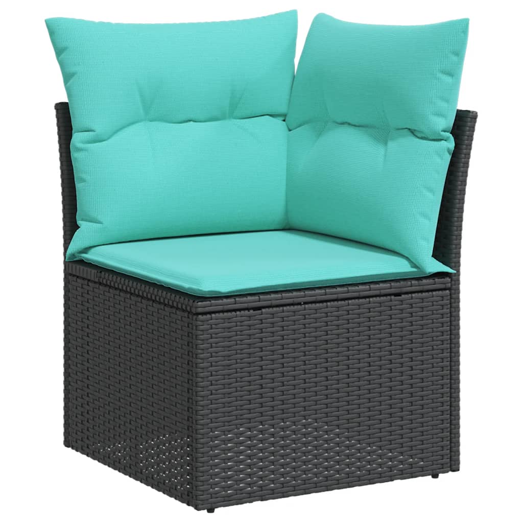 sofasæt til haven 13 dele med hynder polyrattan sort