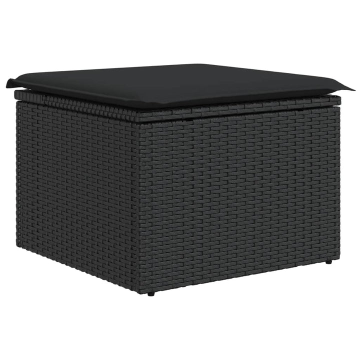 sofasæt til haven 11 dele med hynder polyrattan sort