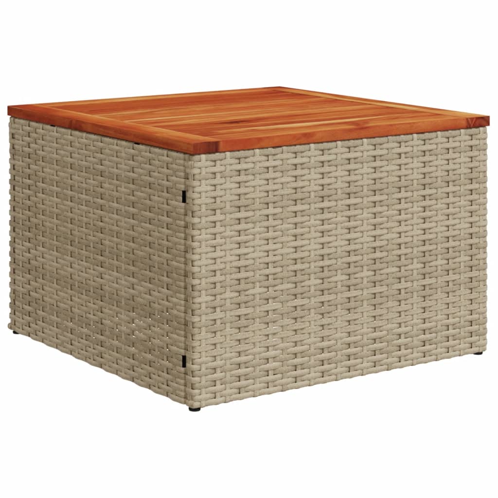 havesofasæt 5 dele med hynder polyrattan beige