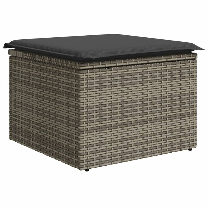sofasæt 5 dele med hynder polyrattan grå